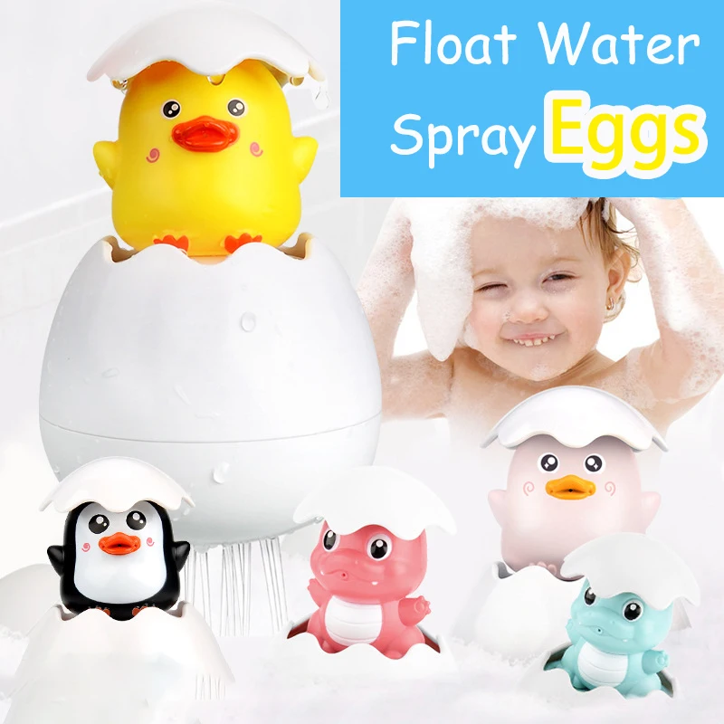 

Shower Spray Sprinkler Water Toy Children Swimming Funny Toy Baby Cartoon Duck Penguin Outdoor Floating Develop Intelligence Egg