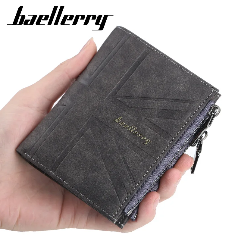 2022 Men Wallets Card Holders Double Zipper Fashion Short Purse PU Leather High Quality Male Gift For Boy | Багаж и сумки