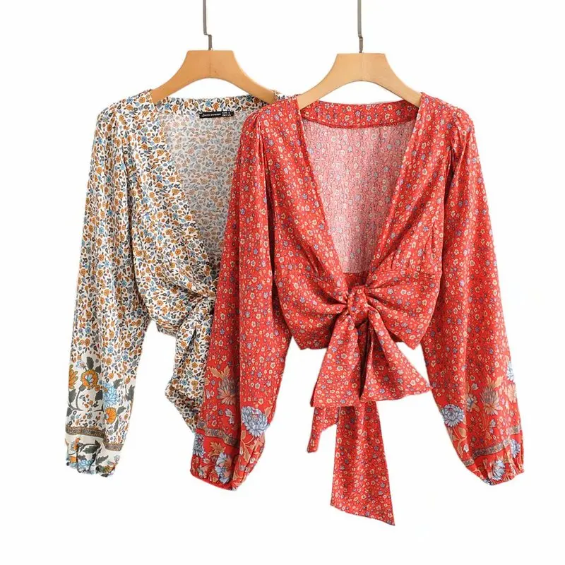 Boho Queens каштановых Для женщин с цветочным принтом из искусственного шёлка в