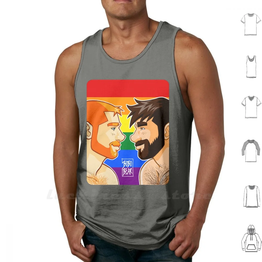 

Adam Ben-Tank Tops Vest Sleeveless Bobobear Bobobearart Bobo Bear Bobo Nisi Bear Bear Art Bear Art Pride Pride Comics