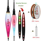 WLPFISHING Рыболовные Поплавки с гравитационным датчиком, умные поплавки, рыболовные приманки с высокой яркостью, крючки, сменные цвета, поплавки, снасти