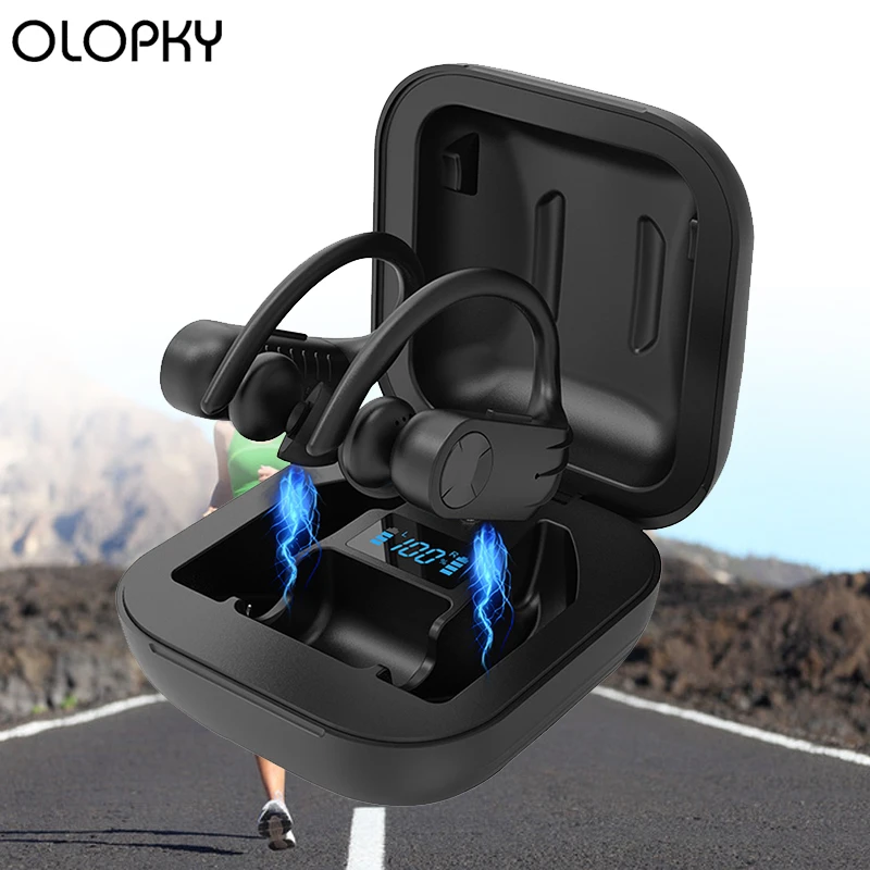 B1 наушники вкладыши TWS Bluetooth Беспроводной 8D стерео наушник Ушные крючки гарнитура