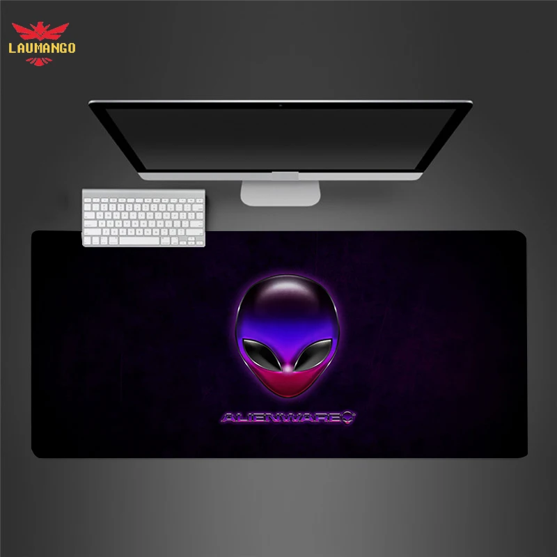 

Black Mouse Pad Gamer Dell Alienware Gaming Mousepad 900x400 Anime Computer Keyboard Mouse Mat Desk Pad Play Mats XXL Rubber Rug
