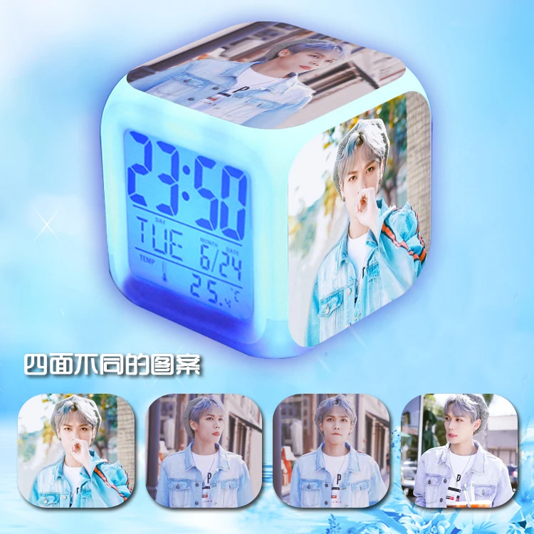 Стажер Idol Lin Yanjun Chen Linong Cai Xukun такой же бесшумный светодиодный Будильник Декор для