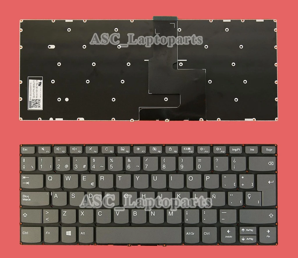 

New Spanish Teclado Keyboard For Lenovo Ideapad Flex-15IML Flex-15IIL Flex-15IWL Black, NO Frame, no BACKLIT