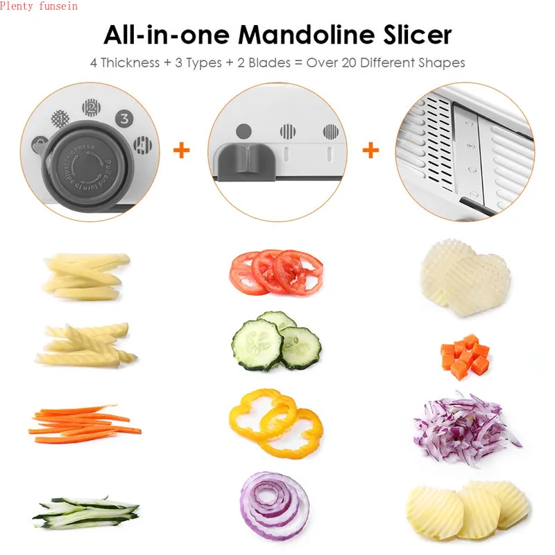 18 Types Multifunctional Manual Vegetable Cutter Shredders Mandolin Stainless Steel Slicer Carrot Grater Kitchen Accessories | Дом и сад