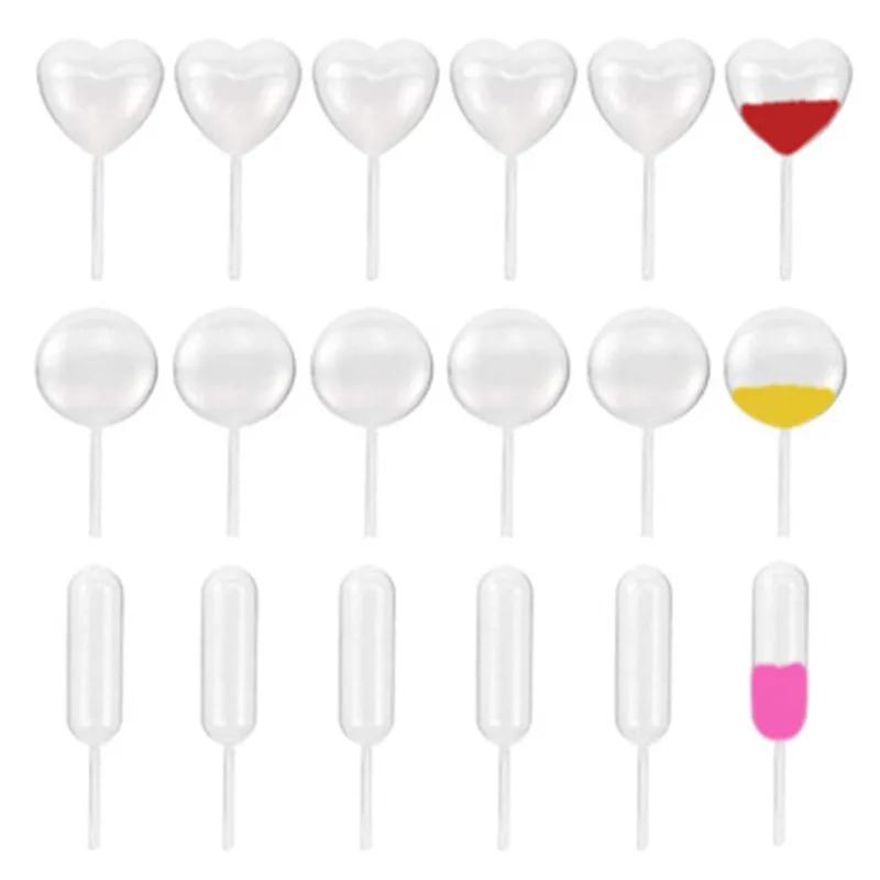 

NEW 50 Pcs/Pack Dessert Juice Straw Dropper Flow Heart Clip Jam Straw Burette Dessert Kitchen Baking Decoration Cake Baking Tool