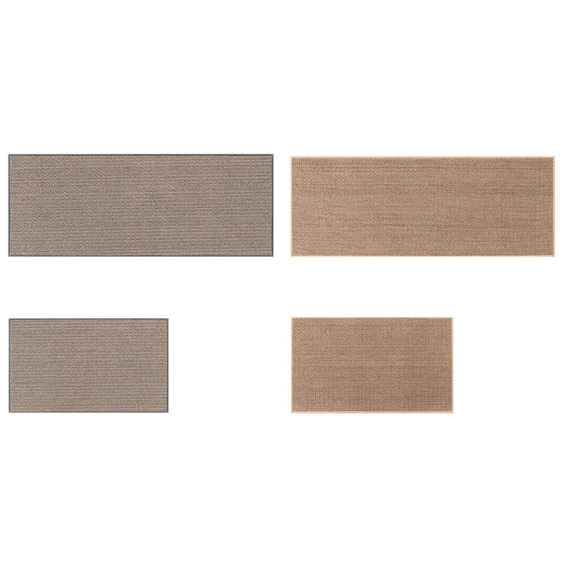 

AFBC Kitchen Rugs and Mats Washable 2 PCS,Non-Skid Natural Linen Kitchen Mats for Floor, Runner Rugs Set