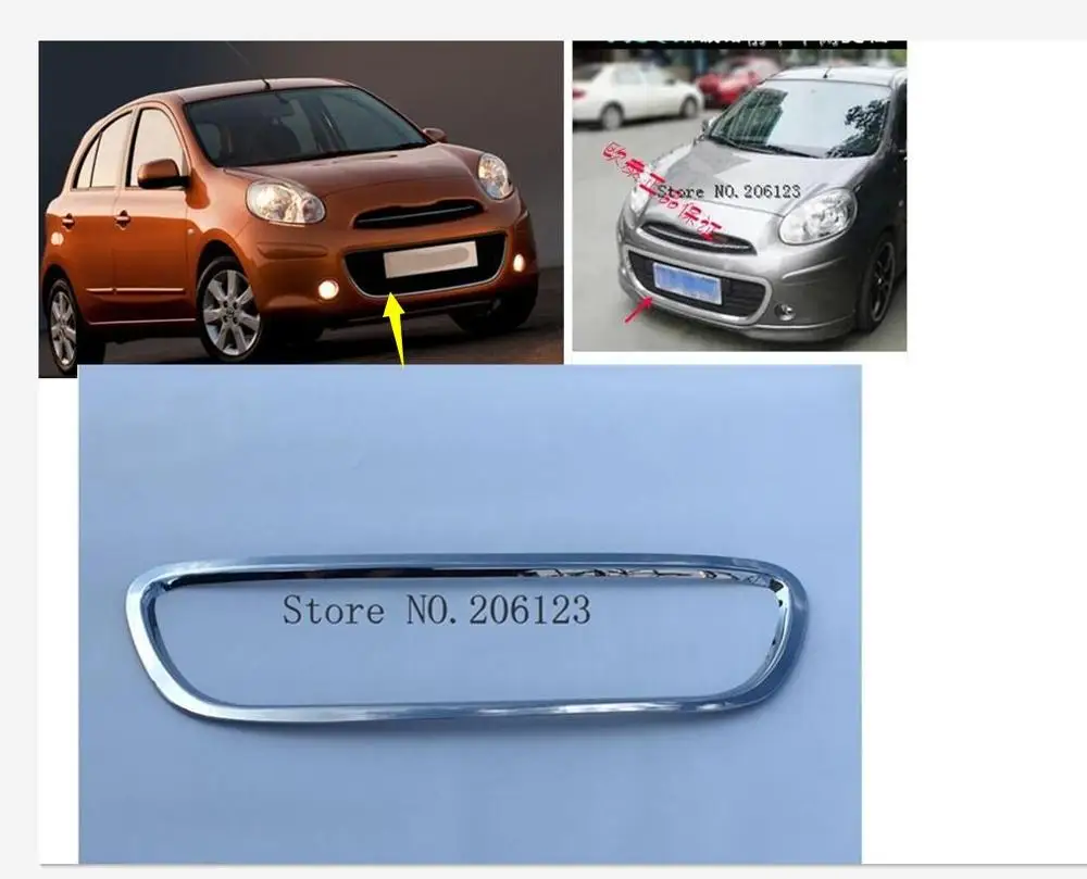 Для Nissan March 2011-2017 автомобильный Стайлинг крышка из АБС-пластика хромированное