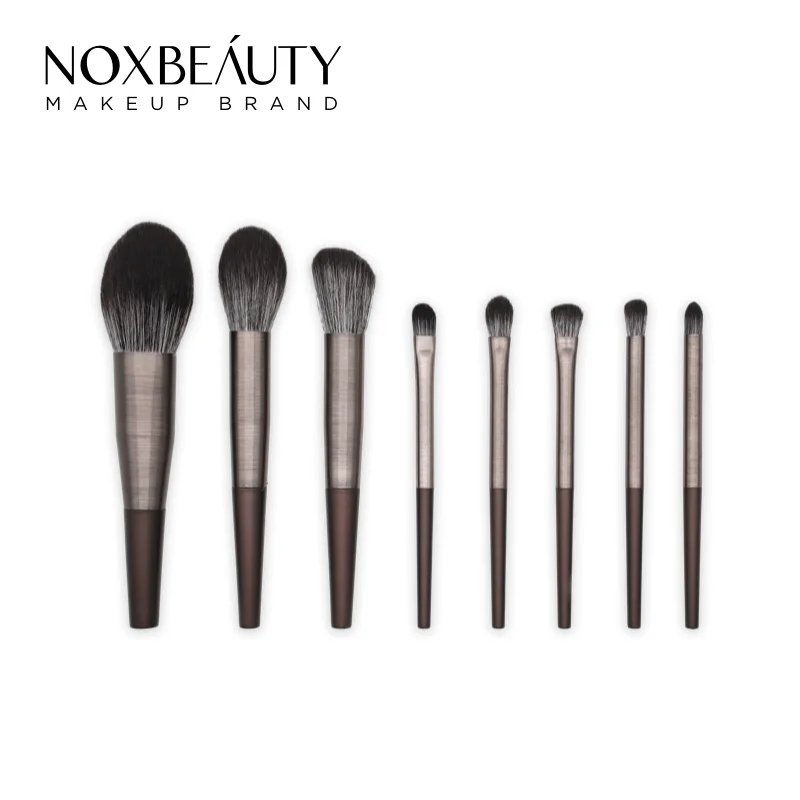 

Free Shipping NOXBEAUTY 8 PCS Makeup Brush Set Makeup Brushes Kit Make Up Brush Beauty Tools Brown