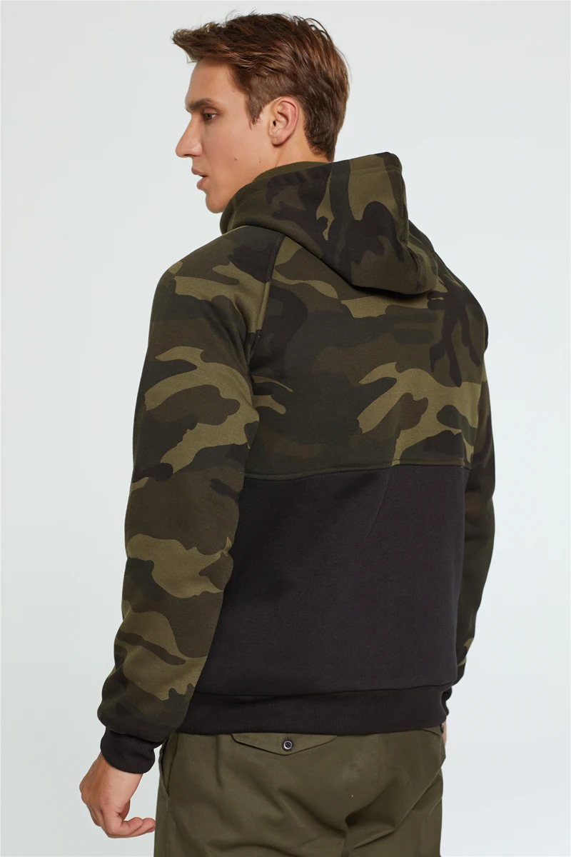 Мужская толстовка с капюшоном осенняя Военная камуфляжная спортивная одежда