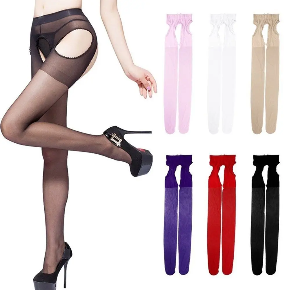 Женские пикантные колготки с открытой промежностью женские нескользящие