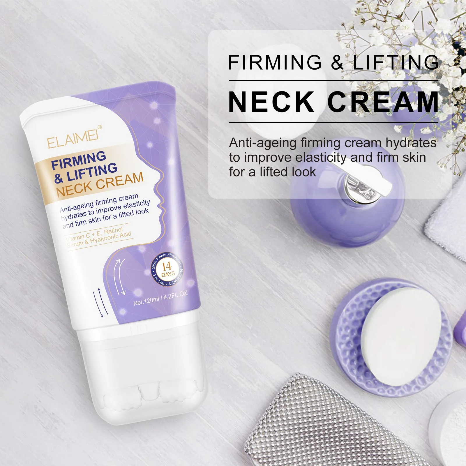 

Витамин C + E увлажняющий для сужения пор, для шеи, увлажняющий Мягкий деликатный уход за двойным подбородком