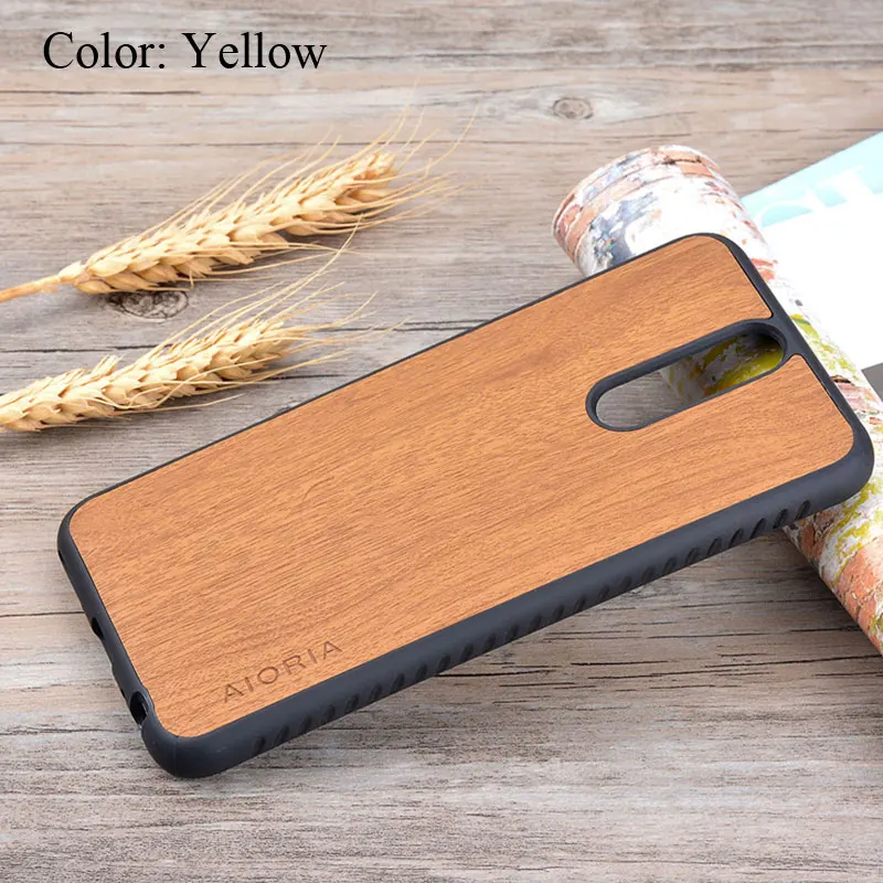 Yellow Чехол с деревянным дизайном для huawei mate 10 pro, Мягкий ТПУ силиконовый чехол rial& wood из искусственной кожи, чехлы для huawei mate 10 Lite - Цвет: Yellow