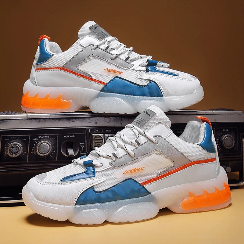 

Men Fashion Sneakers Classic Rubber Breathable Mens Casual Shoes Light Comfortable Weight Skateboarding Shoes Non-slip Hot Sale