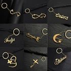 Индивидуальный именной Брелок с подвеской, брелок с именем влюбленных, именем и текстом под заказ, ювелирные изделия из нержавеющей стали для женщин и мужчин, брелок