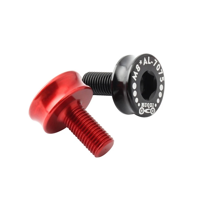 

MUQZI 2Pcs Bike Bottom Bracket Screw MTB Road Bike M8 Crankset Crank Arm Bolts Aluminum Alloy Screw Bike Parts