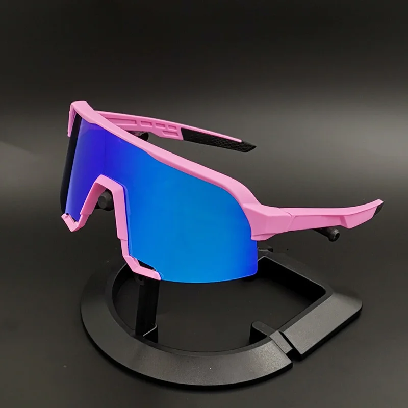 3 Lens Not Polarized Уличные спортивные очки с 3 линзами для езды на велосипеде, Mtb, гоночные очки для шоссейного велосипеда, мужские и женские солнцезащитные очки UV400 для езды на велосипеде, очки для бега - Цвет: 3 Lens Not Polarized