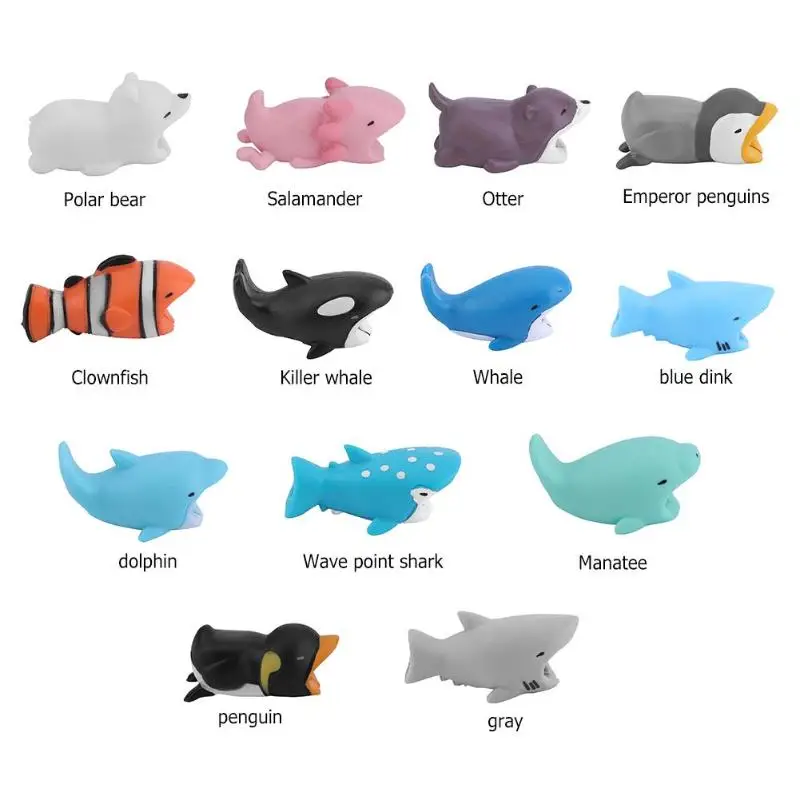 1 шт мини животных защитный кабель шнур провод мультфильм защиты силиконовый