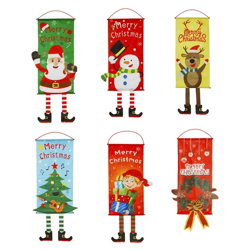 

Рождественский флаг, рождественские украшения для дома, украшения для дверей, 2020, Рождественский подвесной Фотофон с новым годом