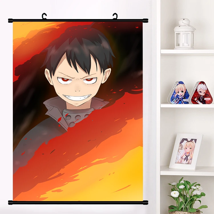 V Аниме Enn No Shouboutai Fire Force Arthur Boyle Iri Настенная роспись настенный плакат Otaku коллекция домашнего декора - Цвет: V