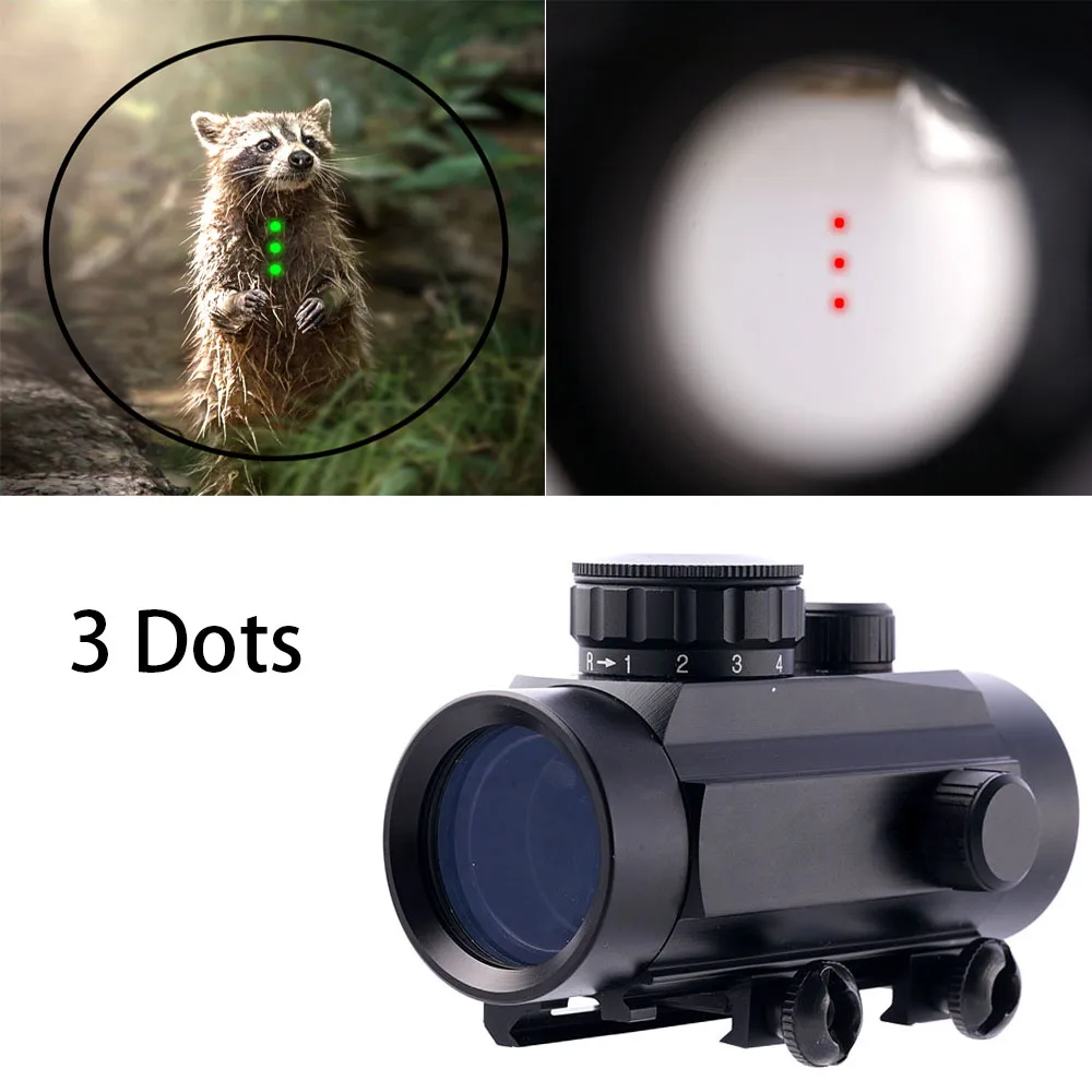 Magorui Тактический 1x30 красный зеленый горошек ударопрочный арбалет прицел 3 точки