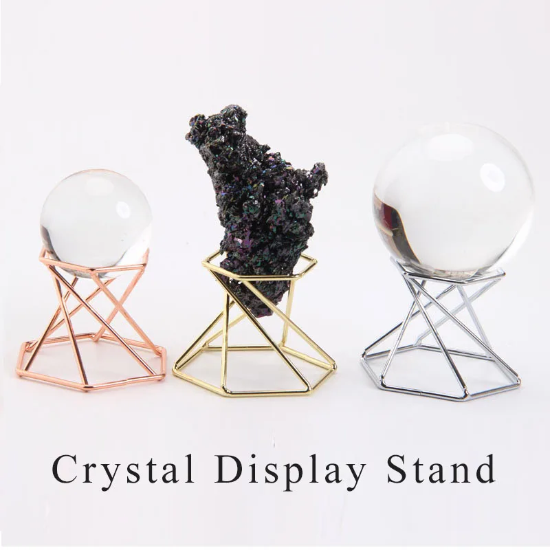 

Metal Display Stand for Crystal Glass Lens Ball Divination Photography Lensball Base 60mm 3 Colors Magic Sphere Globe Holder