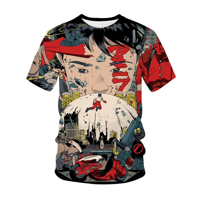 

Anime Akira 3D Printed T-Shirt Men Women Fashion Harajuku Streetwear Crew Neck Oversized Hip Hop Tees Tops Unisex T Shirts