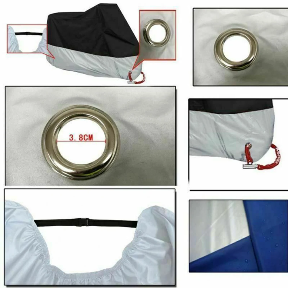 

Motorfiets Cover Universal Motorcycle Outdoor Uv Protector Waterproof Dustproof for Outside Storage for 125CC-150CC Motorcycle