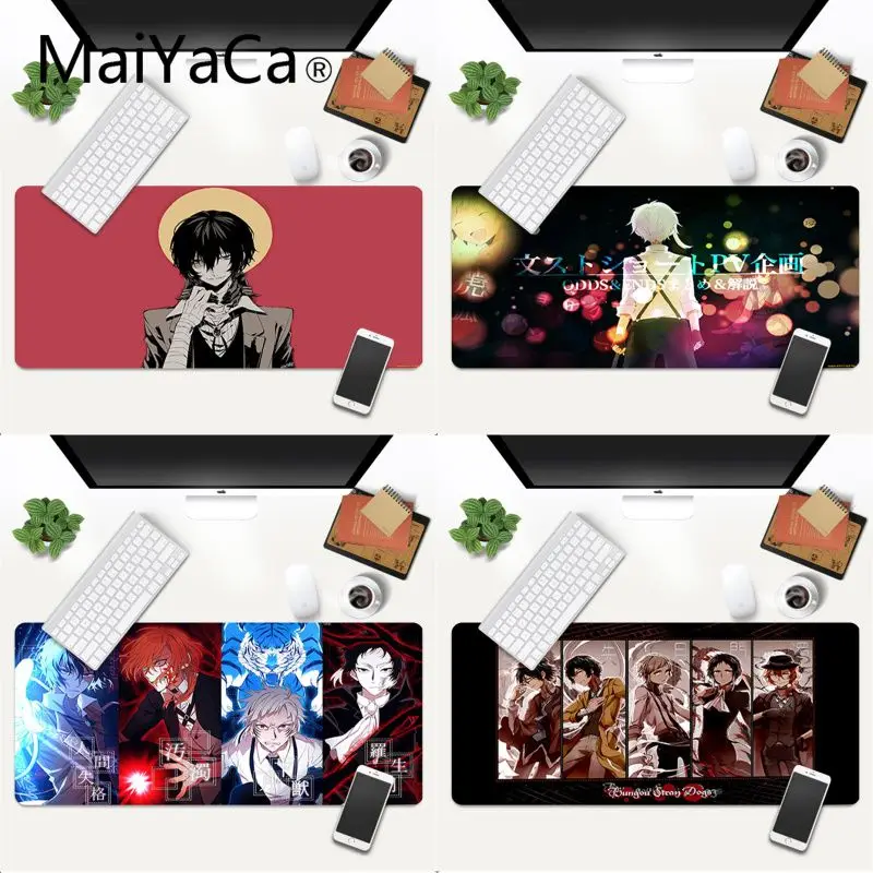 

MaiYaCa Bungou Stray Dogs anime mouse pad gamer play mats Gaming Mouse Pad gamer Large Deak Mat 600x300mm for overwatch/cs go
