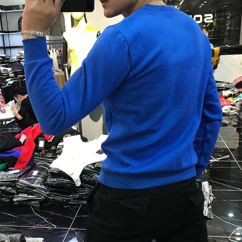 

Male Autumn/Winter Brand Men's Hoodie Skull Hot Diamond Warm And Comfortable Fabric Sweatshirt Tops Oversized