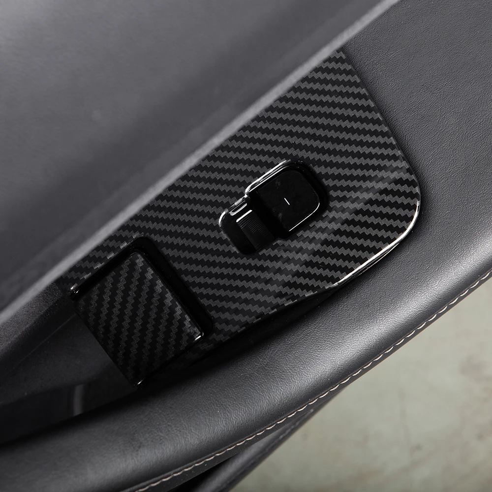 

Model3 Car Window Control Panel Cover Button Trim For Tesla Model 3 Accessories Carbon Fiber ABS For Tesla Model Y Model Three