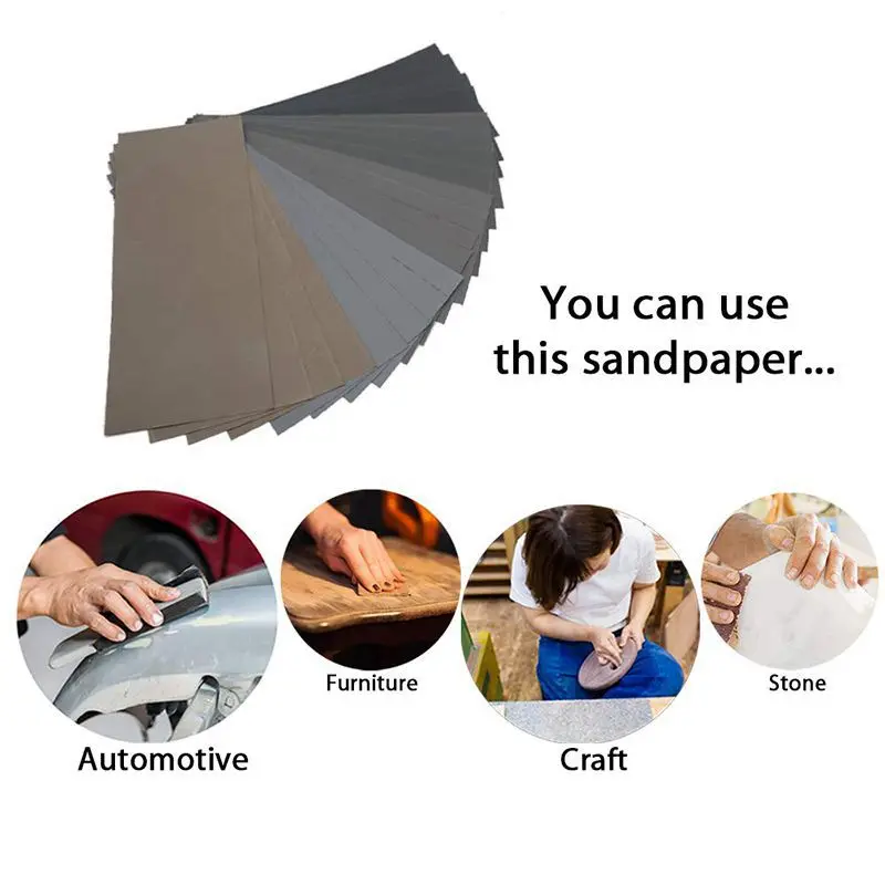 Акция! 20 шт. наждачная бумага для дерева и металла 1000/2000/3000/5000/7000 | Инструменты