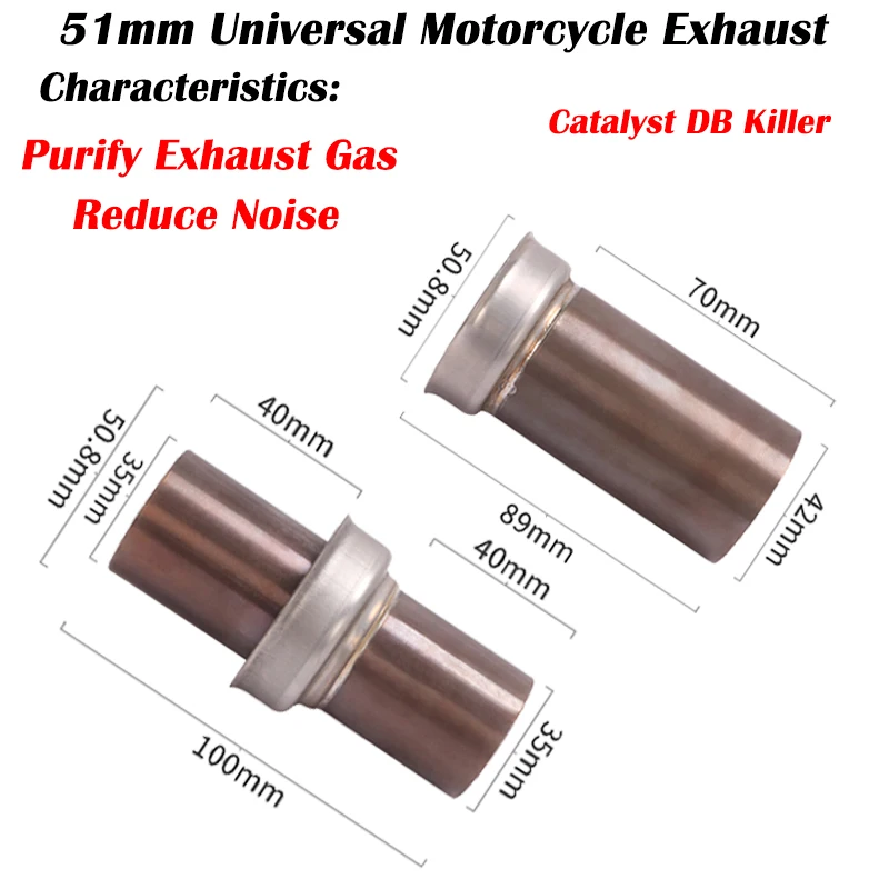 

Universal DB Killer 51mm 60mm Motorcycle Exhaust Pipe Catalyst Muffler Silencer Silenciador Escape Para Moto Silencer Sistemas