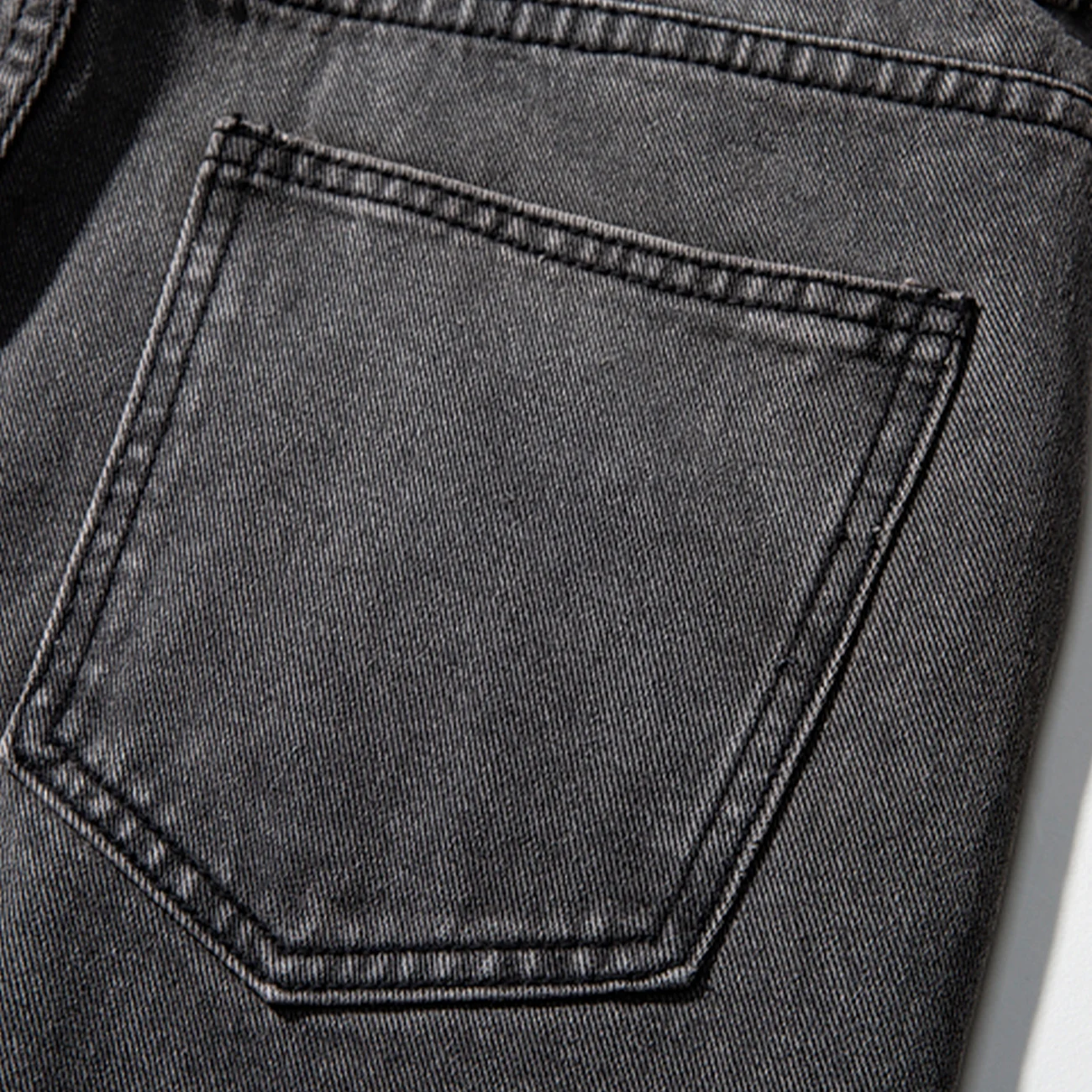 

Retro Solid Color Denim Streetwear Jeans Harajuku Hip Hop Casual Jogger Trousers Men's Pants