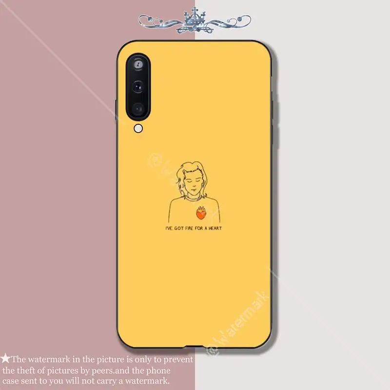 Желтый эстетический роскошный чехол для телефона Samsung Galaxy A10 A20 A50 A51 A70 A71 A40 A30 A30S A80