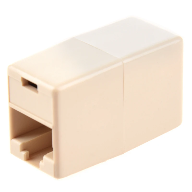 10 шт. Rj45 Cat5 муфты-столярные-половые смены и 5 бежевый пластик Rj11 6P4C женский/женский