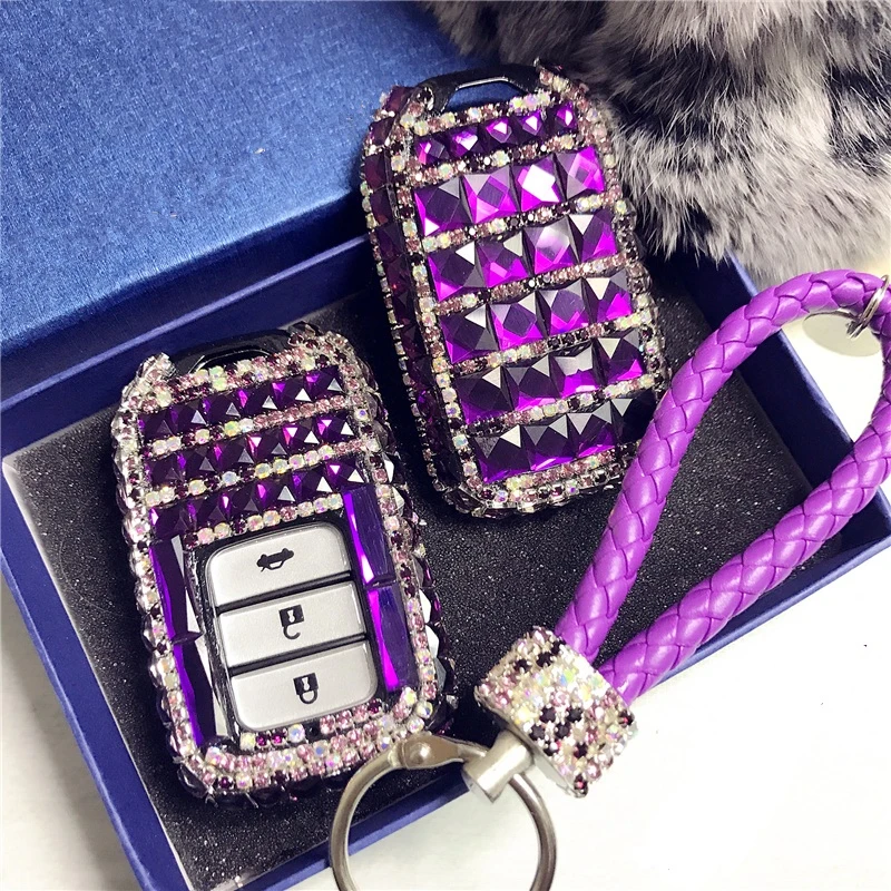 Роскошный Бриллиантовый брелок для ключей с кольцом чехол автомобильного ключа