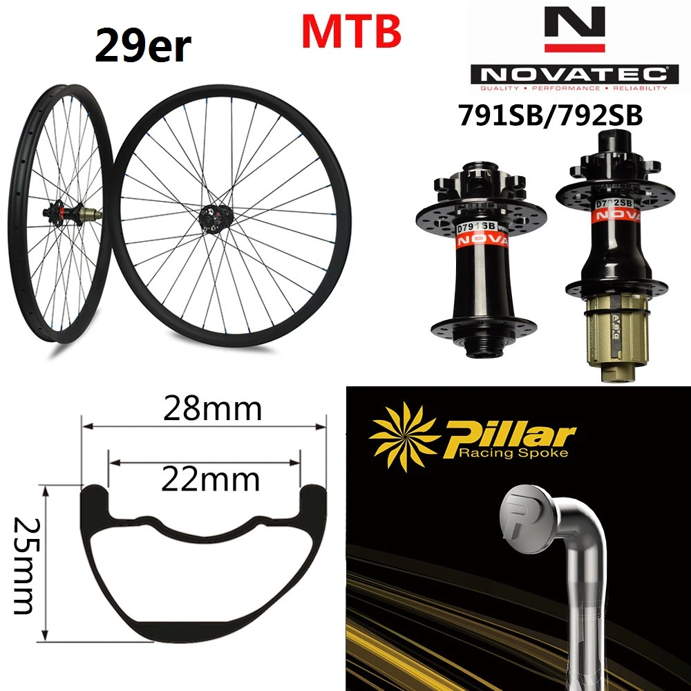 ELITEWHEELS 29er MTB велосипед Flyweight карбоновая колесная установка 28*25 мм XC оправа без