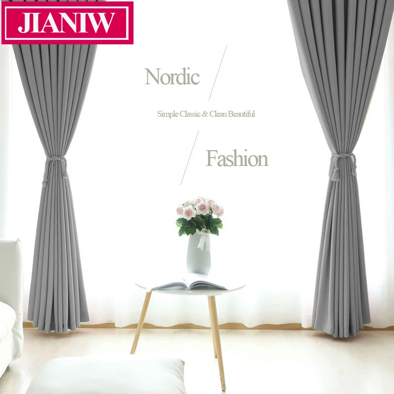 Плотные теплоизолированные светонепроницаемые шторы JIANIW Звукоизолированные