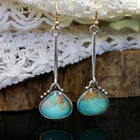 fashion color creative lock bag earrings foreign trade hot selling long color turquoise earrings
