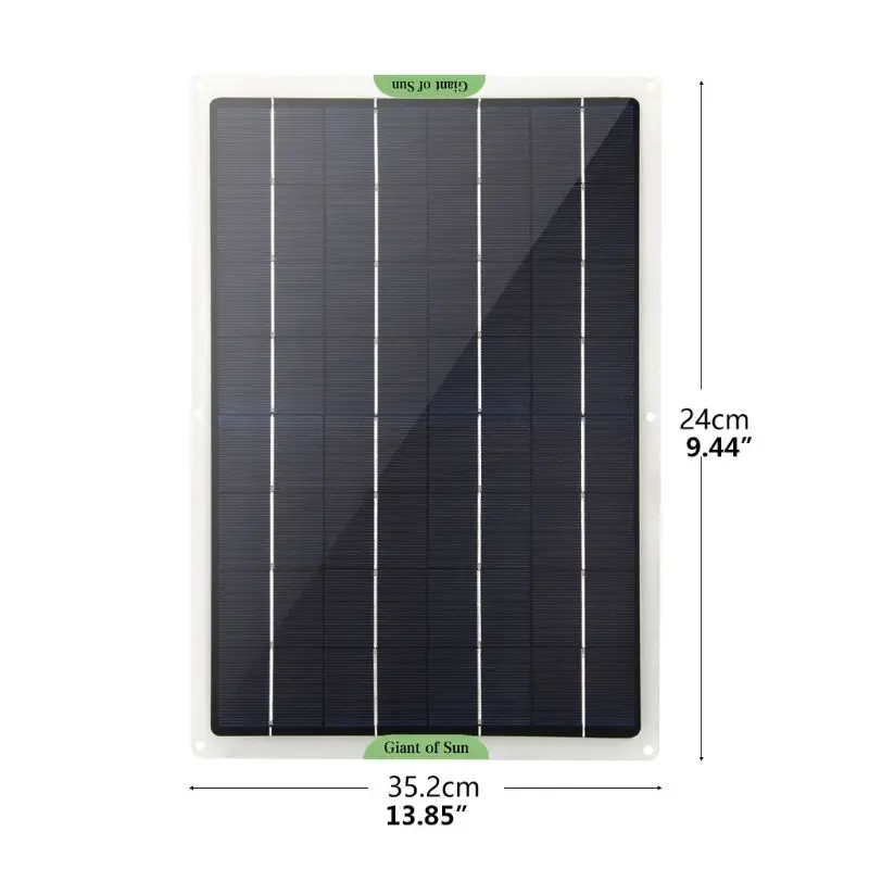 20W Dual USB Solar-Panel Charging Portable IP65 Waterproof | Электроника