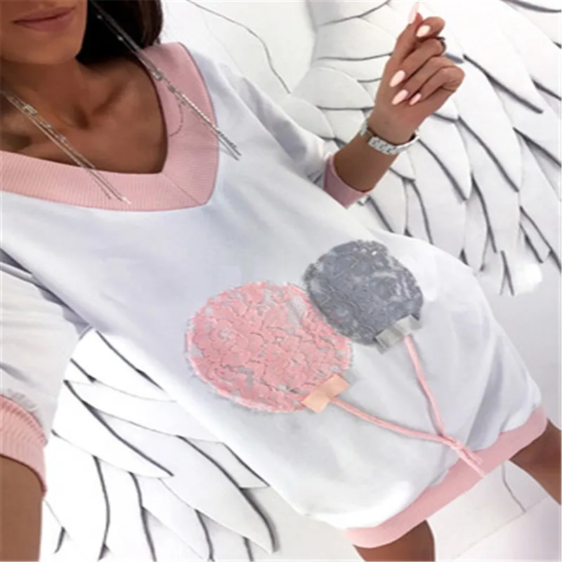 

Hoodies Women 2020 Autumn Winter Sweatshirts Long Sleeve Hoodies V-neck Sweatshirt Hoody Pullovers Tops