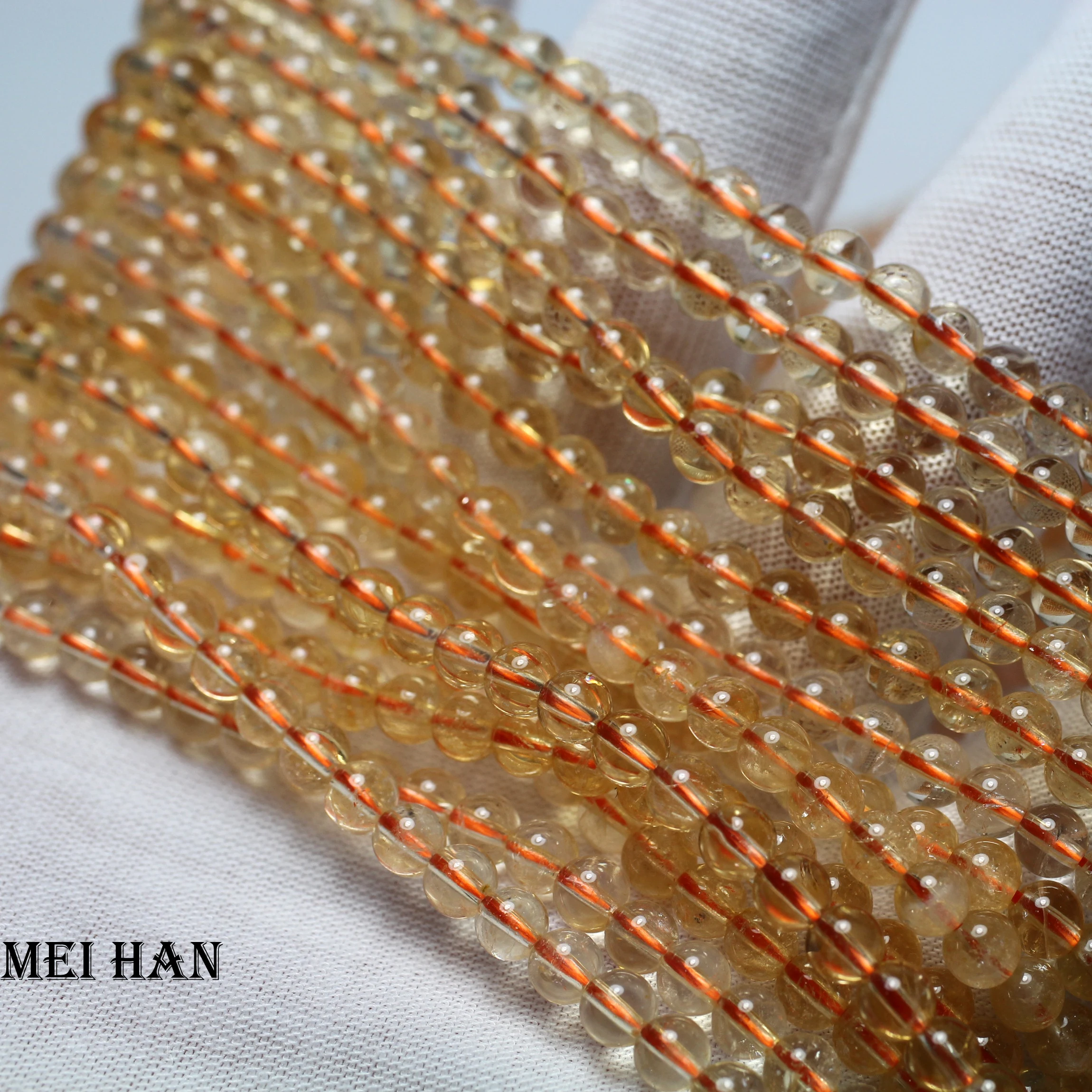 Оптовая продажа (3 нити/набор) 4 5 мм натуральный цитрин браслет желтый кварц