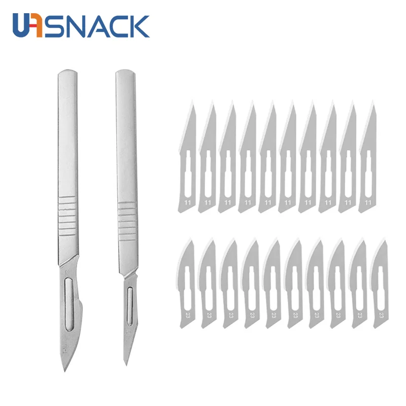 Мини Ножи углерода Сталь хирургический скальпель и ручка скальпеля &quotсделай