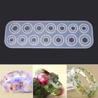 14 шт. в ассортименте, размер s, плоские кольца, форма, коллекция ручной работы, сделай сам, изготовление ювелирных изделий, кольцо, силиконовая форма, Кристальные формы для эпоксидной смолы, размер США 5-12