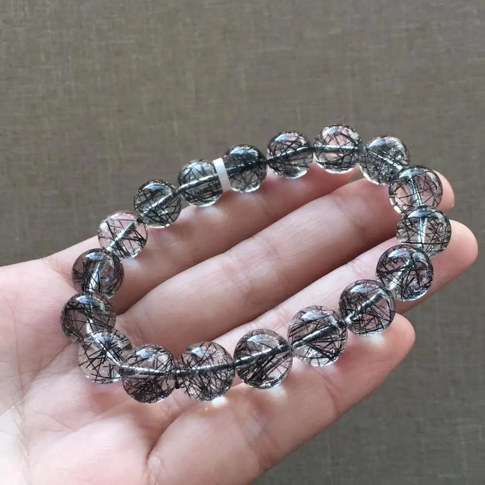 Новый Натуральный Черный Rutilated кварц 11 3 мм Кристалл для женщин и мужчин