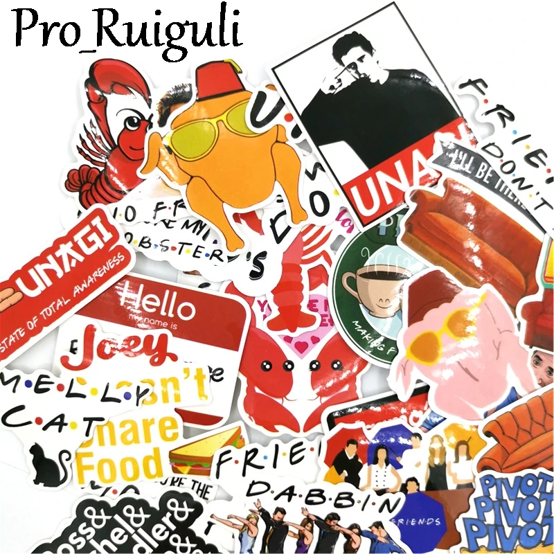 100 шт. с надписью ТВ шоу Friends (наклейки Пастер герои мультфильмов аниме смешные