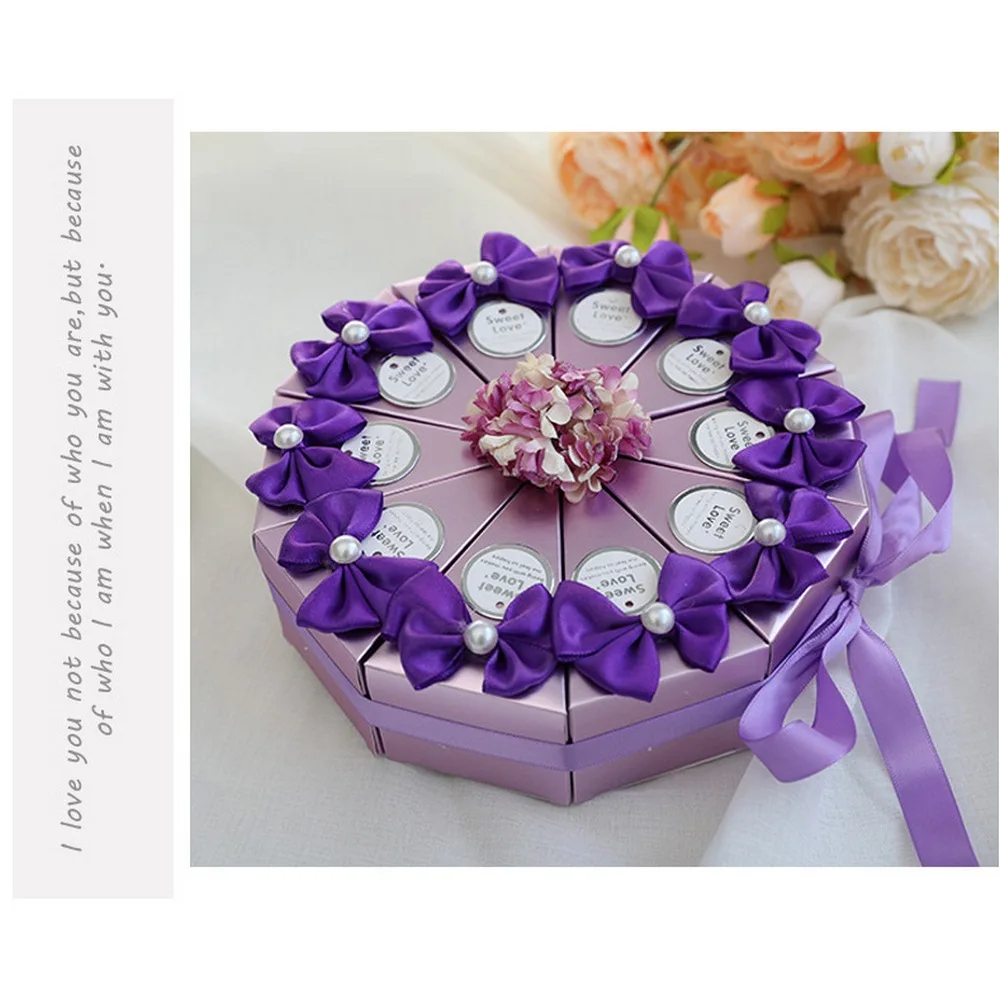 50 шт. треугольные европейские сладости коробка цветная печать Свадьба День