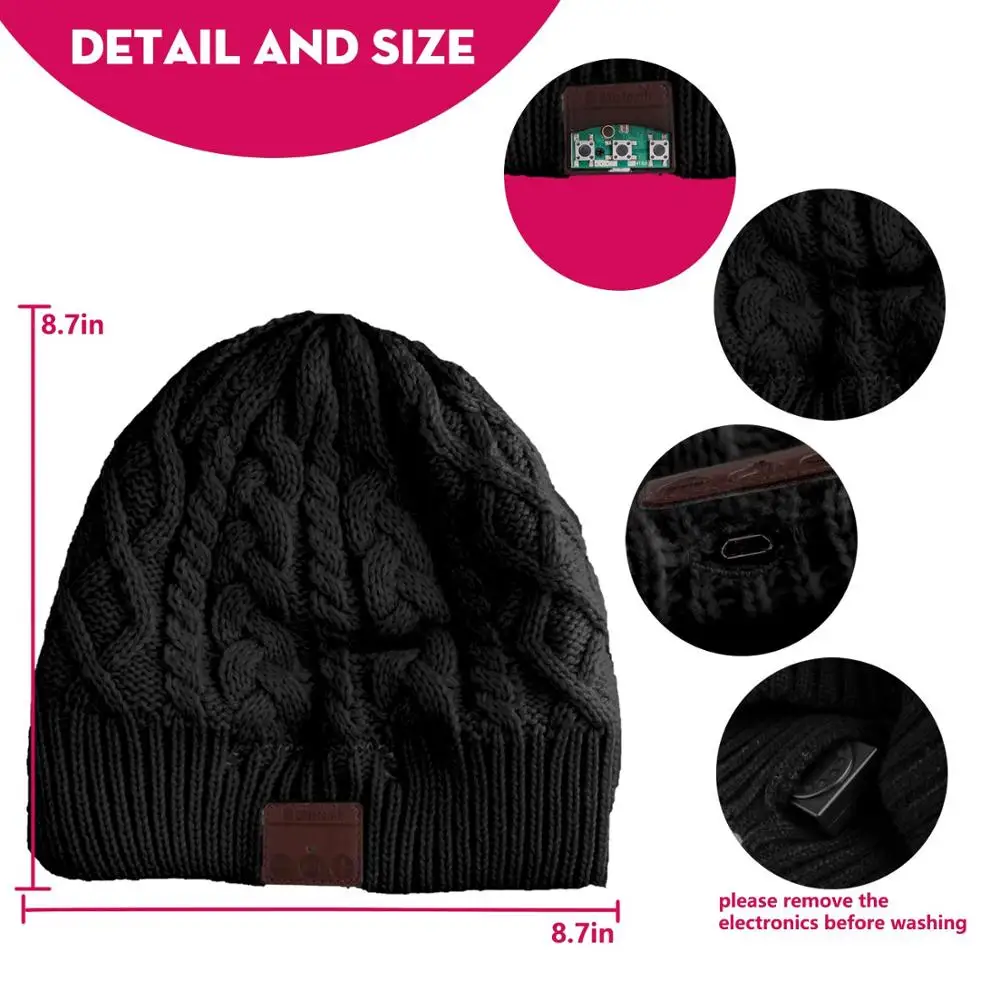 2020 беспроводные Bluetooth наушники Гарнитура Наушники Умная музыкальная шапка